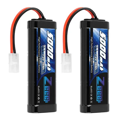 2X Zeee 7.2V 5000mAh NiMH Battery Tamiya Plug Rechargeable For RC Car Boat Truck • £44.99