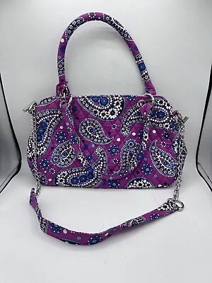 Vera Bradley Boysenberry Frame Bag Purple Paisley Purse Handbag Floral W/ Strap • $42