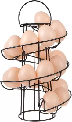 Egg Skelter Deluxe Modern Spiraling Dispenser Rack - Freestanding Wire Chicken E • £22.59