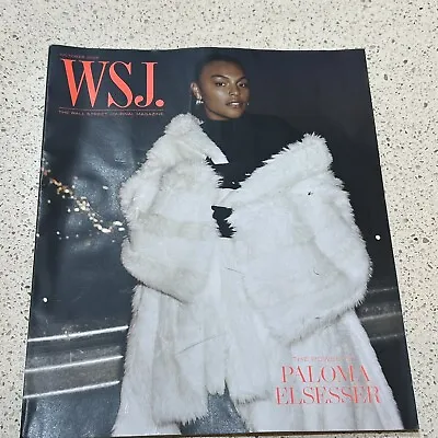 WSJ Wall Street Journal Magazine October The Power Of Paloma Elsesser Fur Coat • $9.95