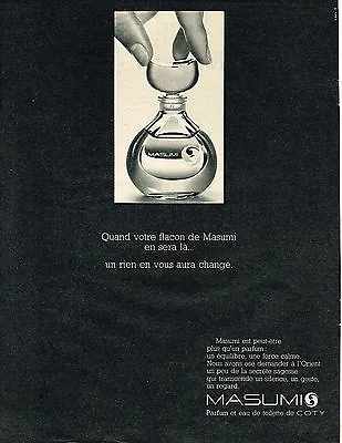 1969 ADVERTISING 045 COTY Perfume Eau De Toilette MASUMI • $3.21