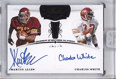 Marcus Allen Charles White 2018 Panini Flawless Collegiate Dual Auto 1/1 Black • $34