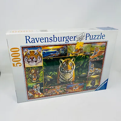 Ravensburger 5000-piece  TIGER  Jigsaw Puzzle - VERY RARE 2007 OOP SEALED! HUGE! • $99.99