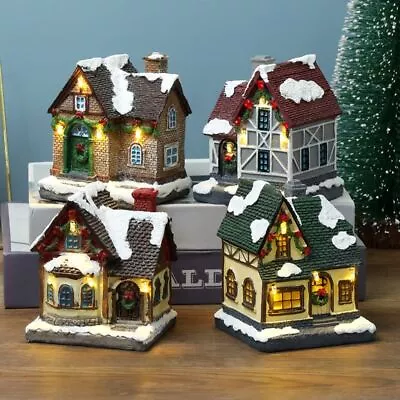 Figurines Decoration Christmas Village Ornaments  Home Decor • $20.42