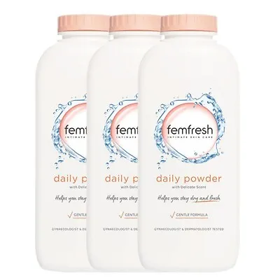£13.95 • Buy 3x Femfresh Lightly Fragranced Absorbent Body Powder For Intimate Hygiene - 200g