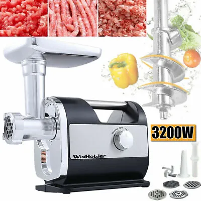 3200W Electric Meat Grinder Mincer Sausage Maker Filler Kitchen Mincing W/Blades • £75.99