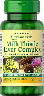 Milk Thistle Liver Complex Supports Healthy Liver Function 90 • $6.78