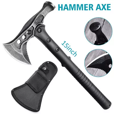 15inch Tactical Tomahawk Throwing Hatchet Axe Fixed Blade Survival Knife Camping • $29.99