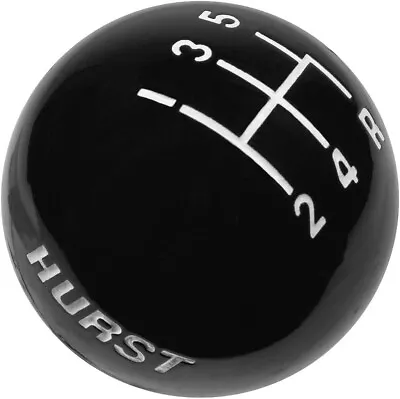 5 Speed Logo Imprinted Shift Knob BLACK 3/8 -16 For Hurst Chrome Shifter Sticks • $44.30