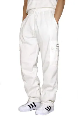 Men's Heavyweight Fleece Cargo Sweatpants S-6XL • $25.95