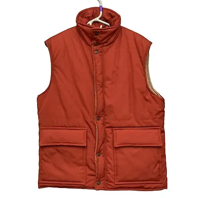 VTG Eastern Mountain Sports Hiking Puffer Vest Wool Lined Size Large L • $23.19