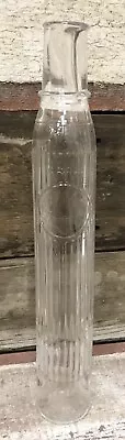 Tiolene 1 Qt. Tall Embossed Clear Glass Motor Oil Bottle W/o Spout • $88.15
