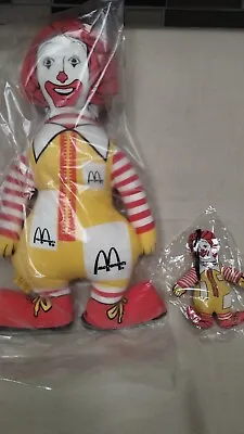 #2 McDonalds  Ronald McDonald Stuffed Doll Large And Small 1 Set 1981 Vintage  • $25