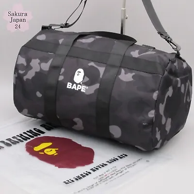 BAPE A Bathing Ape Duffle Bag Hand Bag Camo Black 2022 Spring Magazine Free Gift • $38.90
