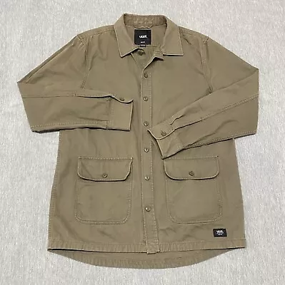 Vans Jacket Men Medium Chore Barn Shirt Jacket Winchester Grape Leaf Green Cargo • $19.77