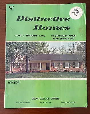 Mid-Century Modern  Standard Homes Plans Service  Homes Atlanta GA Book • $40