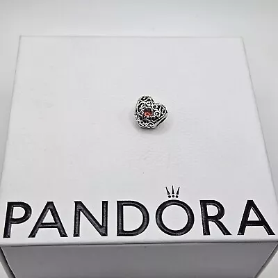 Genuine Pandora July Ruby Signature Heart Birthstone Charm ALE 925 #791784SRU • £25