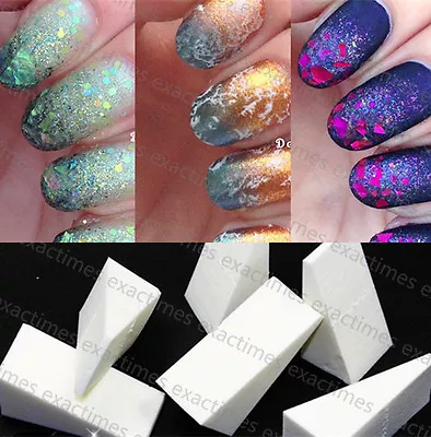 Gradient Nail Art Sponges Decors Sponge Stamping Polish Transfer Design Tool • $2.71