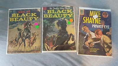 Black Beauty # 440 Son Of Black Beauty #566 Mike Shayne Private Eye #2 Comic Lot • $43