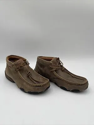 Twisted X Mens Original Chukka Driving Moccasin Brown Size 7M • $54.99