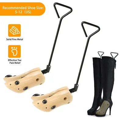 2PCS Wooden Boot Stretcher Adjustable Shoe Shaper Widener Expander For Men Women • $27.37