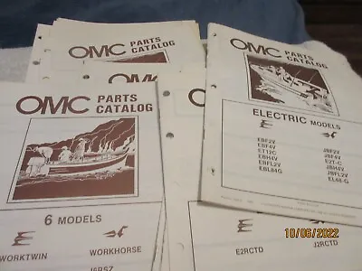 Vintage OMC Evinrude Johnson 1983 Outboard Boat Motor Parts Catalogs Huge Lot • $18.55