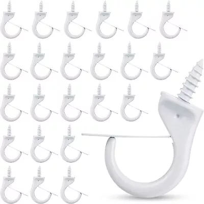 24 Pieces 2 Inch Ceiling Hooks Metal Cup Hooks Safety Windproof Hooks Kitchen Sc • $19.99
