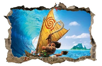 £3.58 • Buy Moana Surfing Wall Art Sticker Hole In The Wall Bedroom Decal Print Girls