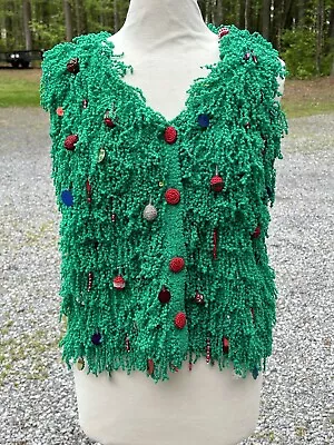 Michael Simon Vintage Vest Christmas Holiday Ornament Raggedy Green Medium  • $110