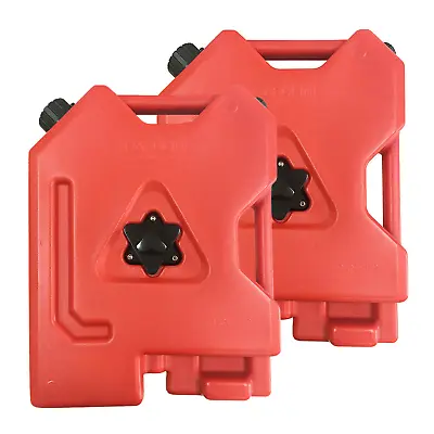 2 Gallon Gas Fuel Tank Container SUV ATV Off-Road Red 2 Packs With Mount Bracket • $105.99