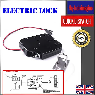 Uk Electric Magnetic Lock 12v Dc 2a Intelligent Cabinet Door Lock Fail Secure • £6.89