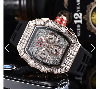 Mens Watch Iced Out Luxury Fashion Chronograph Watch • £24.99