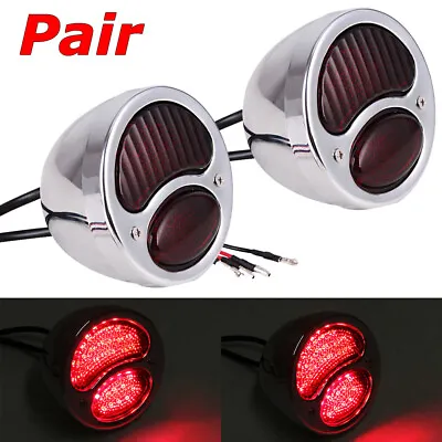 2X Tail Light Lamp Red For Ford Duolamp Model A 1928-1931 Harley Chopper Bobber • $61.05