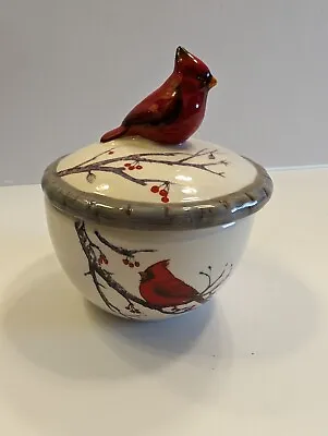 Bits & Pieces Ceramic Cardinal Trinket Keepsake Box • $21.50