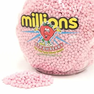 Millions Sweets Strawberry Bubblegum Pink Blue Vegetarian Kosher Christmas 12340 • £5.15