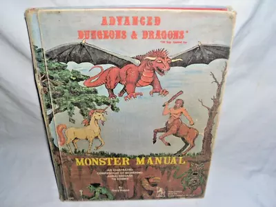 Ad&d Hardback -  Monster Manual  (very Rare Original 1st Ed 1977 1st Printing!!) • $399.95