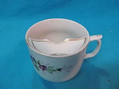 Vintage Gold Rim Remember Me Mustache Tea Coffee  Cup Mug Marked 41 • $12.88