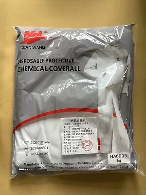 Disposable Overalls Chemical Suit Medium Pack Of 5  DIY Paint Spraying Etc. • £12