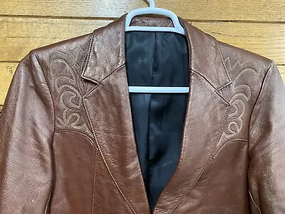 SCULLY - LAMB LEATHER Western Mens 40 Short  Blazer Jacket - • $147