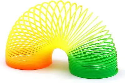 Kids Round Ring Large Rainbow Bouncing Spring Fun Toy Magic Stretchy Slinky Coil • £9.30