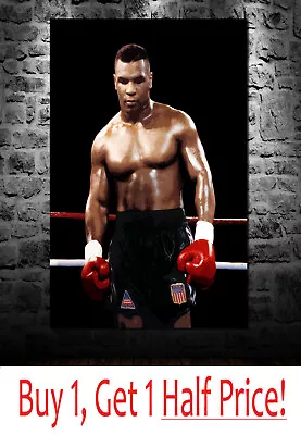 MIKE TYSON CANVAS WALL ART PRINT -   FRAMED  *Ready To Hang* • £119.99