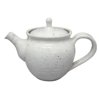 Teapot Kyusu Back Handle - Tokoname JUNZO - White - 300 Ml - Ceramic - Powdered • $200.72