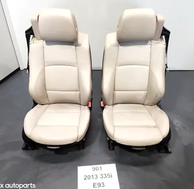 ✅ OEM BMW E93 Convertible Front Sport Heated Seats Set W/ Seatbelts Beige* • $464.95