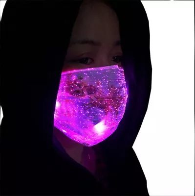 7 Color LED Light Up Face Mask Glowing Luminous Rave Mask For Party Festival • $29.95