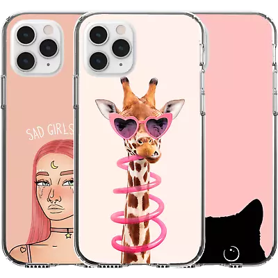 Silicone Cover Case Pattern Abstract Random Art Giraffe Sad Girls Club Black Cat • £12.98