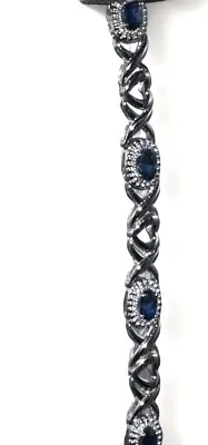 Zales Xo Sapphire And Diamond Tennis Bracelet • $385