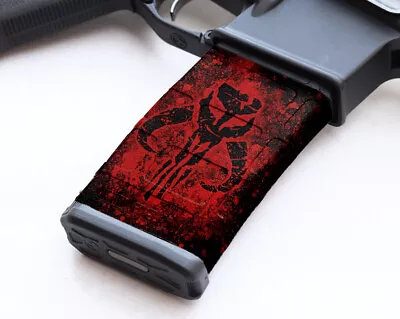 Magazine Wrap Mercenary Bloody Skull AR Vinyl Skin 5.56 .223 Airsoft ARM30-1043 • $12.99