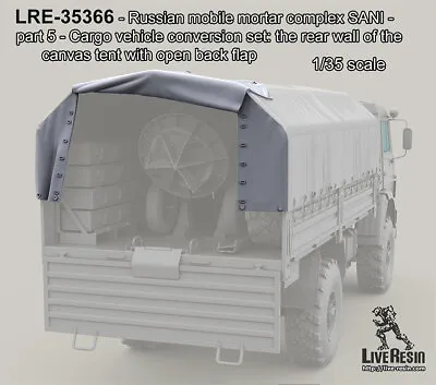 Live Resin 1/35 Russian Mobile Mortar Complex SANI #5 Truck Body Tent Open Rear • $13.50