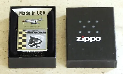 NOS Zippo P-51 Mustang Airplane Aces High Sealed Lighter Box & Instructions • $75