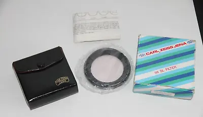 NOS Carl Zeiss Jena SL 49mm To 58mm Step Up Ring & Built In 1A Skylight Filter. • £9.99